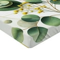 thumbnail image 2 of Ambesonne Eucalyptus Leaves Fitted Sheet, Boho Leaf Design, Queen Size, Fern Green Yellow and White, 2 of 3