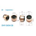 thumbnail image 4 of Lefu 1PC 37.5 x13 x25.5（36) mm 28P Teeth Copper Hook Type Electrical Motor Commutator, 4 of 8