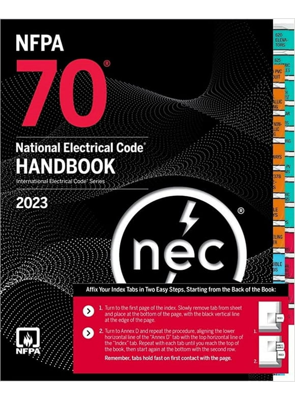 NFPA 70, National Electrical Code Handbook, 2023 Edition, with Tabs Hardcover
