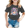 thumbnail image 2 of NOLDARES Girls Halloween Pumpkin Shirt, Witch Hat Ghost Floral Neon Graphic Short Sleeve T-Shirt Grey for Size 7-8 Years, 2 of 7
