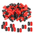 thumbnail image 1 of Unique Bargains 100pcs Rubber End Caps Cover Assortment 1/4 inch Screw Thread Protector for Screw Bolt Black Red, 1 of 5