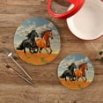 thumbnail image 2 of Coolnut Running Herds of Horses Pot Holders Trivets Set 2Pcs, Potholders for Kitchens, Pure Cotton Thread Weave Trivets for Hot Dishes/Pot/Bowl/Teapot/Hot Pot Holders Home Decor Gifts, 2 of 7