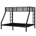 thumbnail image 4 of Twin XL over Queen Metal Bunk Bed for Teens & Adults – Space-Saving Black Bunk Bed with 2 Ladders, Under-Bed Storage & Noise-Reduced Design, No Box Spring Needed, 4 of 11