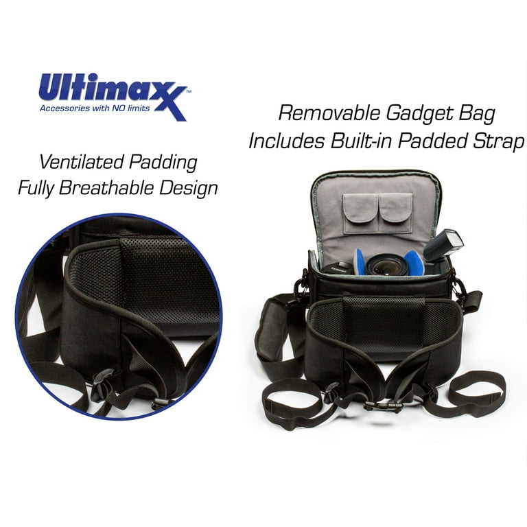Professional Heavy Duty Deluxe Camera Backpack with Removable Gadget Bag Waterproof Rain Cover