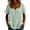 #0341-Army Green, variant on Women's Printed Blouses Square Neck Short Sleeve Front Button Art Pattern Casual Pullovers Trendy Tops Street Leisure Social Meet