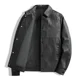 thumbnail image 2 of Nueva chaqueta de cuero para hombre, informal, de negocios, resistente al viento, impermeable, versátil, de alta calidad, chaqueta de cuero PU para hombre, 2 of 5