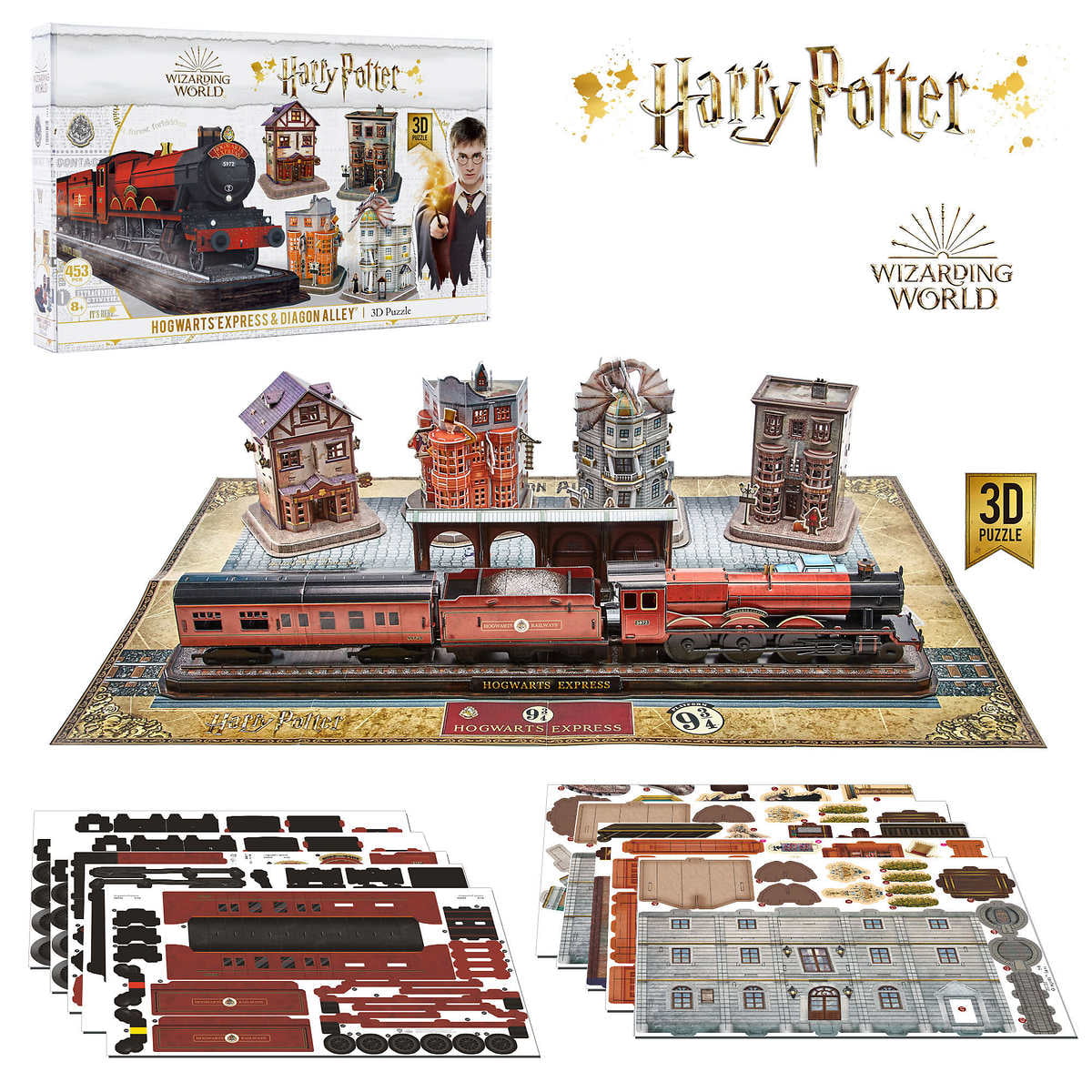 Harry Potter Hogwarts Express and Diagon Alley 3D Puzzle FAST FREE SHIPPING 
