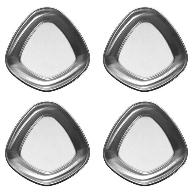 Plato para mojar de acero inoxidable 304 de una sola celda de 4 piezas Plato multiusos doméstico poligonal