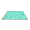 thumbnail image 2 of Ahgly Company Machine Washable Indoor Rectangle Abstract Turquoise Blue Contemporary Area Rugs, 4' x 6', 2 of 4