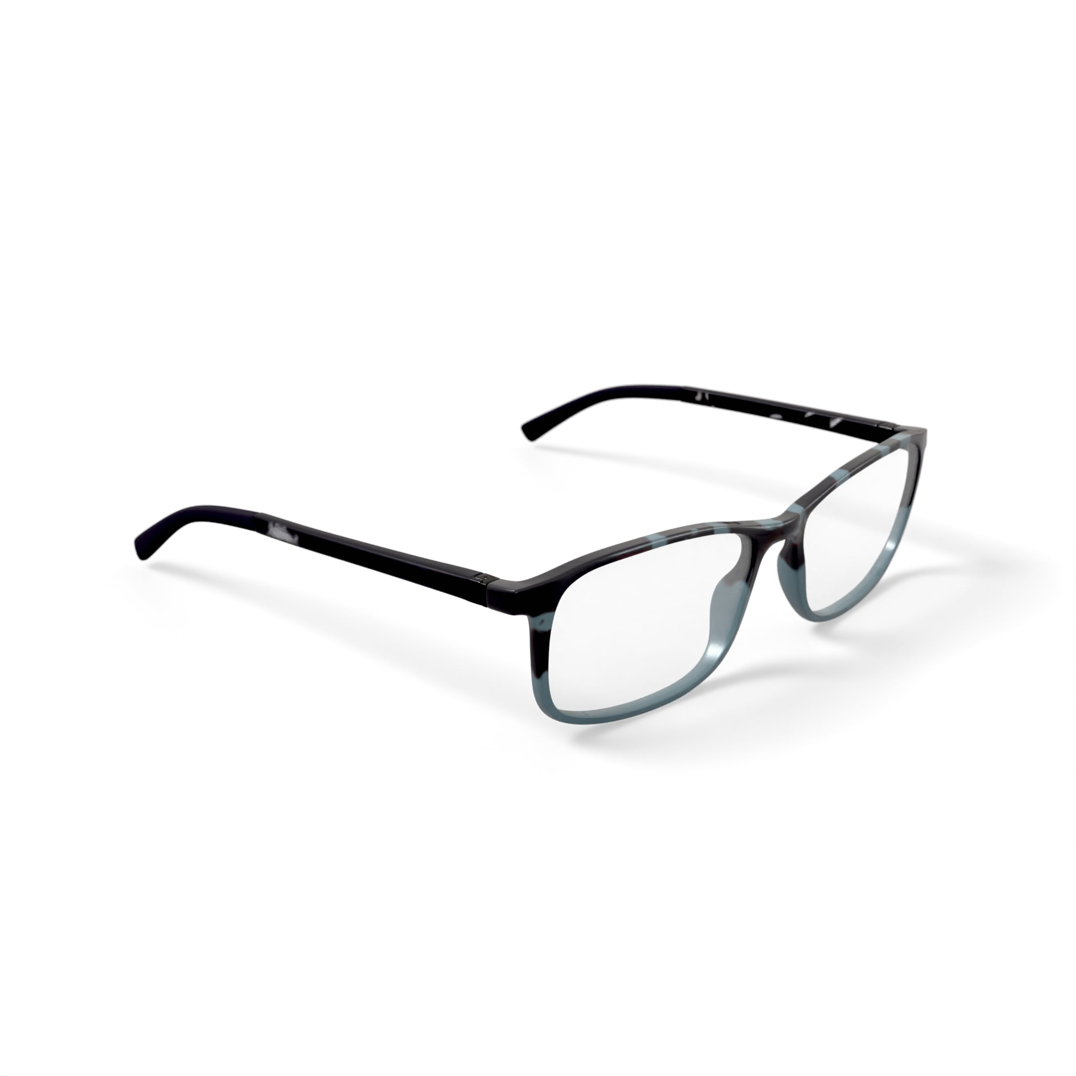 Bio Eyes Men's Arwen Rectangular Prescription Eyeglasses with Case, Green Tortoise Gradient
