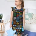 thumbnail image 4 of Fotbe Happy Father Day Vestido de Dormir para Niñas de 3 a 10 Años, Mangas Cortas, Estilo Princesa, Pijama Camisón con Mangas Voladas-XX-Large, 4 of 6