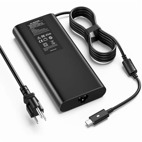 xixishop 130W USB C Laptop Charger Compatible with Dell XPS 15 9575 2-in-1/9500/ 9510/9520, XPS 17 9700/9710/ 9720, Precision 5530/5550/ 5750, Latitude 7410/9410/9510 –Type-C PD Power Adapter