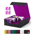 thumbnail image 1 of UAONO Card Storage Box for Trading Cards, 2400+ MTG Commander Deck Box With 24pcs Colorful Divider, Card Case Fits for Magic TCG PTCG Game Cards (Bla, 1 of 6