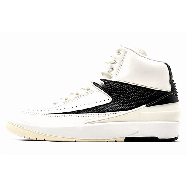 Ni - ke Ni - ke AIR JORDAN RETRO 2 Women High top Sneaker Shoes Sail Black Various size NEW