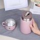 thumbnail image 2 of Termo para sopa con cuchara, termo al vacío de acero inoxidable 316 para alimentos calientes, 27 oz (rosa), 2 of 4