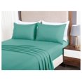 thumbnail image 4 of han chong Liam Turquoise Queen Size Bed in a Bag Comforter Set - 7 Pieces Coin Pattern Lightweight Comforter with Bed Sheets, Pillowcases & Shams Bedding Set for All, 4 of 9