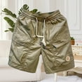thumbnail image 2 of MIUOWANP Men's Casual Cargo Shorts Fashion Solid Color Loose Stretch Waist Shorts with Multi Pockets Beige XXL, 2 of 4