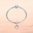 thumbnail image 4 of S925 Heart & Rose Flower Dangle Charm for Women Moment Bracelet Necklace Pendant, 4 of 6