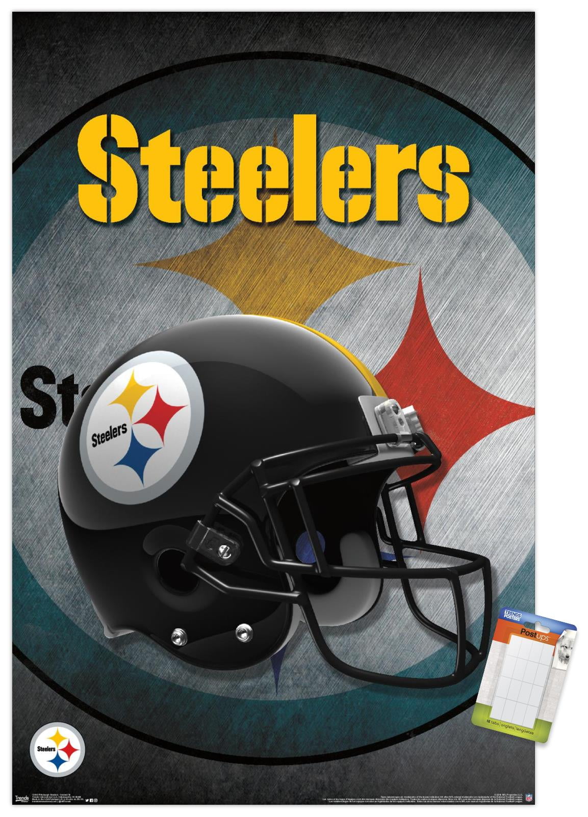 custom nfl fire pits on Nfl Pittsburgh Steelers Helmet Premium Poster And Poster Mount Bundle Walmart Com Walmart Com