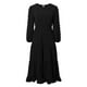 thumbnail image 5 of Vestido largo con lunares para mujer 2025 Fall Dot - Manga larga, corte A en capas - Para invitadas a bodas/informal - S-XL, 5 of 8