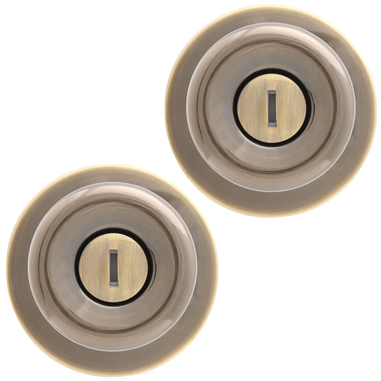 Lokhaus Privacy Tulip Doorknob Antique Brass 2 Count