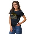 thumbnail image 2 of Inkdotpot Personalized Womens Tshirt Top Mrs WeddingAnnouncement Shirt-WV, 2 of 8