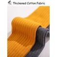 thumbnail image 4 of PULLIMORE Womens Thigh High Socks Double Colors Matching Long Tube Socks Over the Knee Knit Boot Stockings (Green), 4 of 8