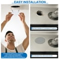 thumbnail image 5 of Uxcell 94mm / 3.7" Diameter Spring Ceiling Hole Cover Plate, 3 Pack Downlight Hole Trim Wall Mount Decorative Cap Access Panel for 2.2-3.4" Round Ceiling and Wall Openings, Dark Gray, 5 of 7