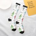 thumbnail image 5 of Knee High Socks for Women Men Athletic - Colorful robot Thigh-High Black Sole Comfort Breathable Long Socks for Casual Travel Running, 5 of 7