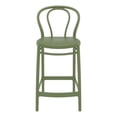 thumbnail image 3 of Compamia Victor Tabouret de Comptoir Contemporain en Résine pour Intérieur et Extérieur - Ensemble de 1, Vert Olive, 3 of 5