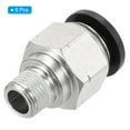 thumbnail image 3 of Uxcell 6 Pcs 3/8 Inch OD Tube to 1/8 Inch NPT Male Thread Push to Connect Air Fittings, 3 of 6