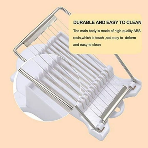 Dsseng Luncheon Meat Slicer, Multipurpose Stainless Steel Wire Slicer, Egg Fruit Banana Soft Cheese Slicer, Cuts 9 Slices