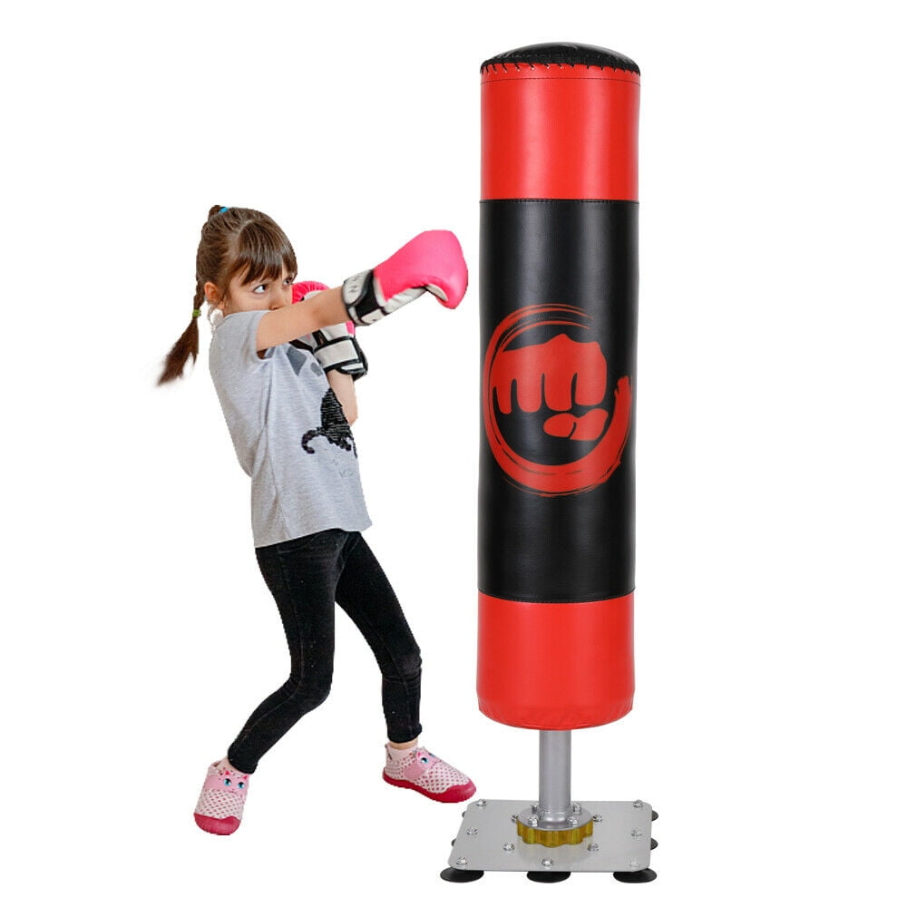 Details about   48'' Stand Punching Bag Kids Boxing Suction Cup Steel Base Fitness Kickboxing 