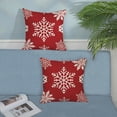 thumbnail image 3 of Christmas Pillow Covers 18x18 Set of 2 Christmas Decor Linen Pillowcase Winter Snowflake Decorations Christmas Throw Pillows Christmas Holiday Decor Outdoor Cushion Covers for Couch Home Decor, 3 of 6