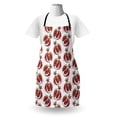 thumbnail image 3 of Fruits Apron, Pomegranate Flowering Blurry Watercolor Mediterranean Taste Shrub Image, Unisex Kitchen Bib with Adjustable Neck for Cooking Gardening, Adult Size, Red Umber Rose, by Ambesonne, 3 of 4
