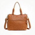 thumbnail image 4 of Bolso suave para mujer, bolso de mano con correa para el hombro, bandolera marrón de gran capacidad, bolso de hombro con múltiples bolsillos, monedero , estiloB EstiloE Yinane Bolsos de mujer, 4 of 5