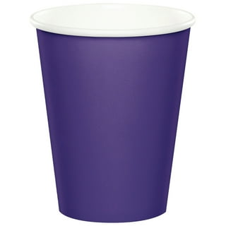  Plain Deep Purple Disposable Paper Cups - 9oz, 14 Count - Ideal  for Parties, Picnics, & All Occasions : Health & Household