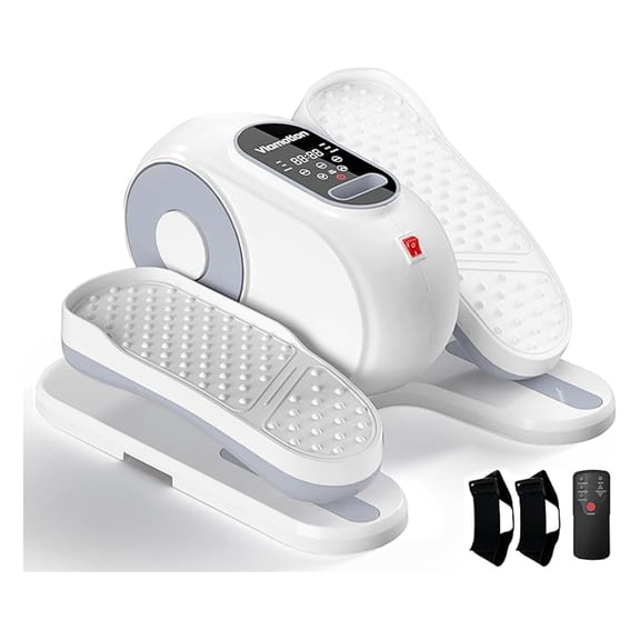 Under Desk Elliptical Machine, Leg Exerciser While Sitting for Senior with Control, Portable & Quiet Pedal Exerciser with 12 Adjustable Speed