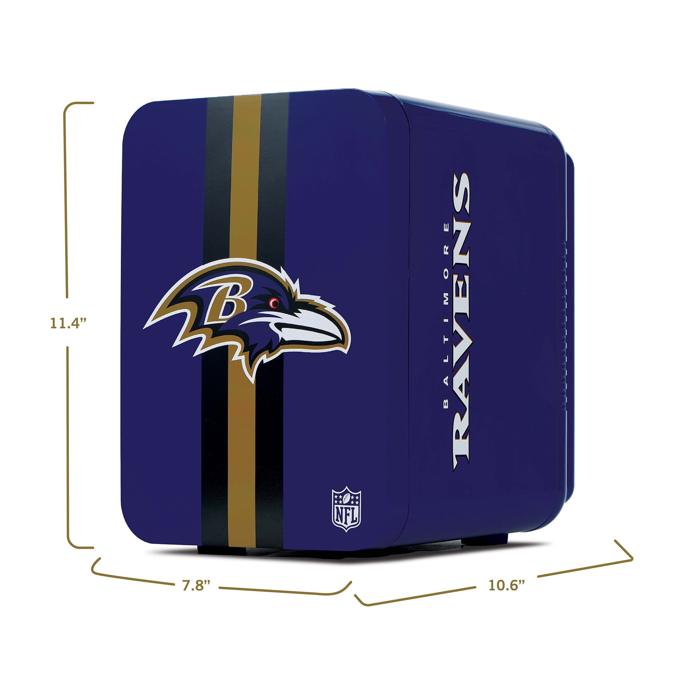 NFL Baltimore Ravens Mini Fridge, Purple, 4L, 6 Cans