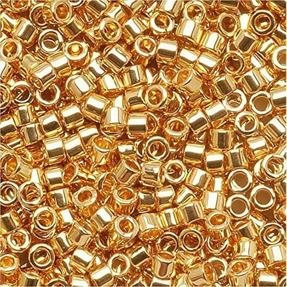 Miyuki DB-031 Delica Seed Beads 11/0 24K Gold Plated 7.2 grams