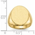thumbnail image 5 of 14k Yellow Gold 20.0x16.5mm Open Back Men's Signet Ring - Ring Size 9.0, 5 of 8