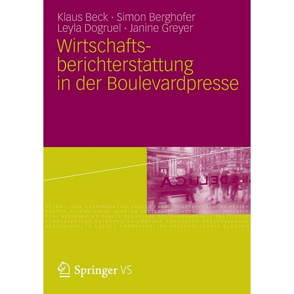 Wirtschaftsberichterstattung in Der Boulevardpresse, (Paperback)