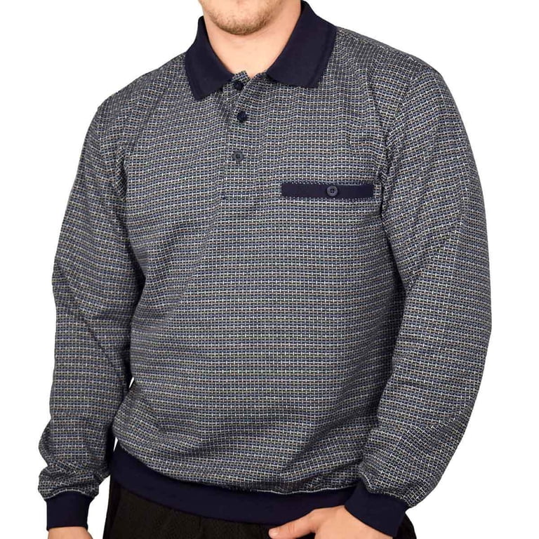New Classics by Palmland Long Sleeve Banded Bottom Big and Tall Shirt in  Navy - Walmart.com