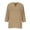 Beige, variant on Qingpeng Womens Plus Size Linen Button 3/4 Sleeve Shirts Summer Causal Flowy Boho Gauze Tops Breathable Loose Fit Peasant Blouses