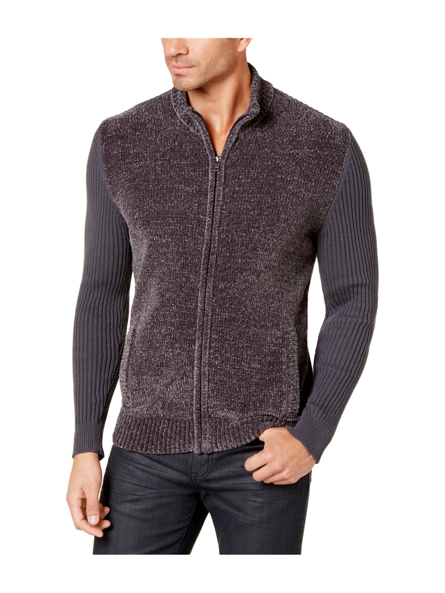 chenille zip up sweater