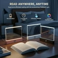 thumbnail image 2 of Book Light, Rechargeable Clear LED Flat Book Lights for Reading in Bed at Night with 3 Colors & Timer, Dimmable Panel Plate Book Lamp Full Page Light, Bookish Gifts for Book Lovers, 2 of 8