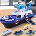 thumbnail image 2 of Simulation Track Inertia Boat Toy Vehicles Music Story Lamp Toys Ship Model Car Parking Boys Toys Children Christmas Present for 3-6 years, 2 of 11