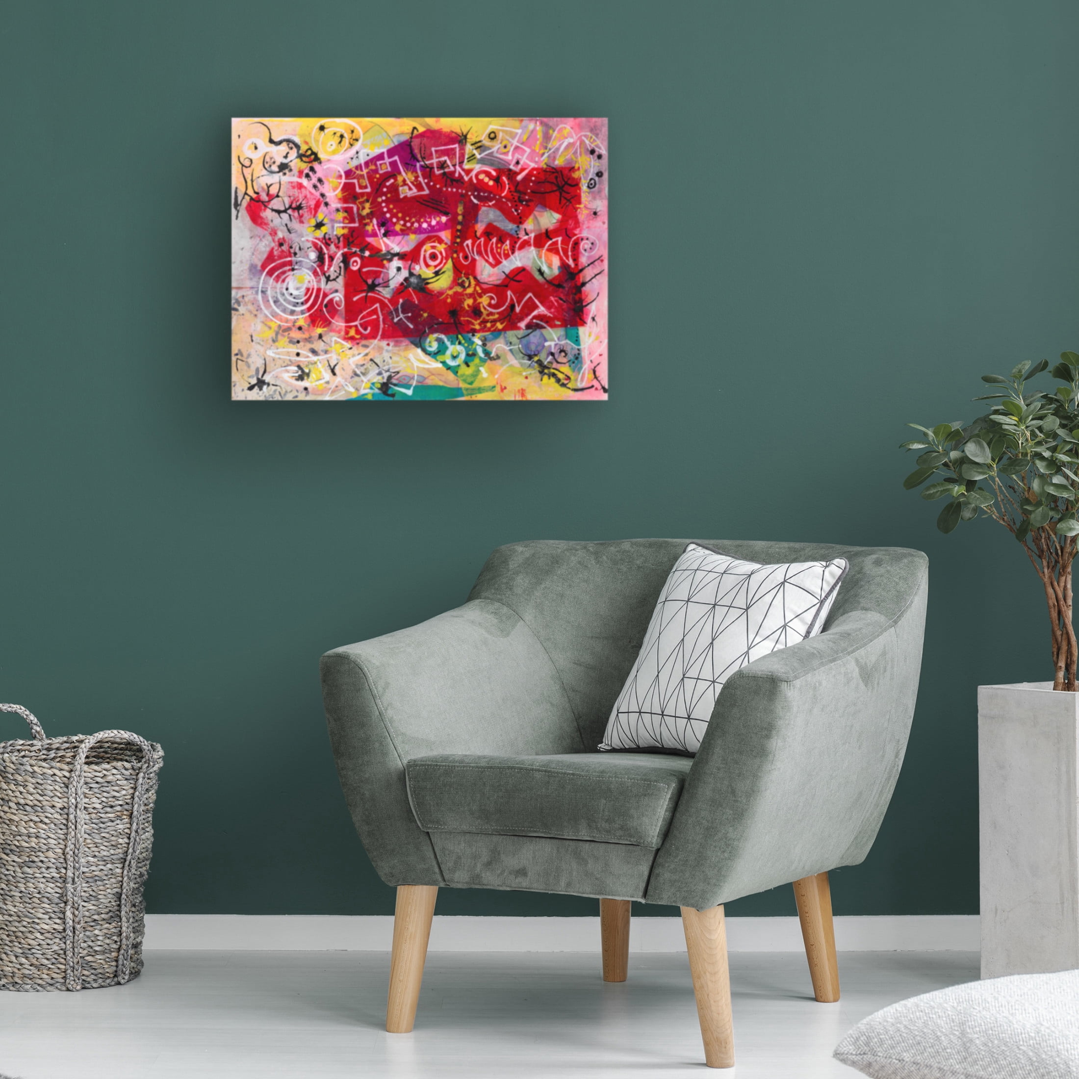 Canvas Wall Art - Ellen Kossoff 'Dragons And Spiders 3' Wall Art for Living Room, Bedroom, or Office Décor by Trademark Fine Art - 47 x 35 Inches