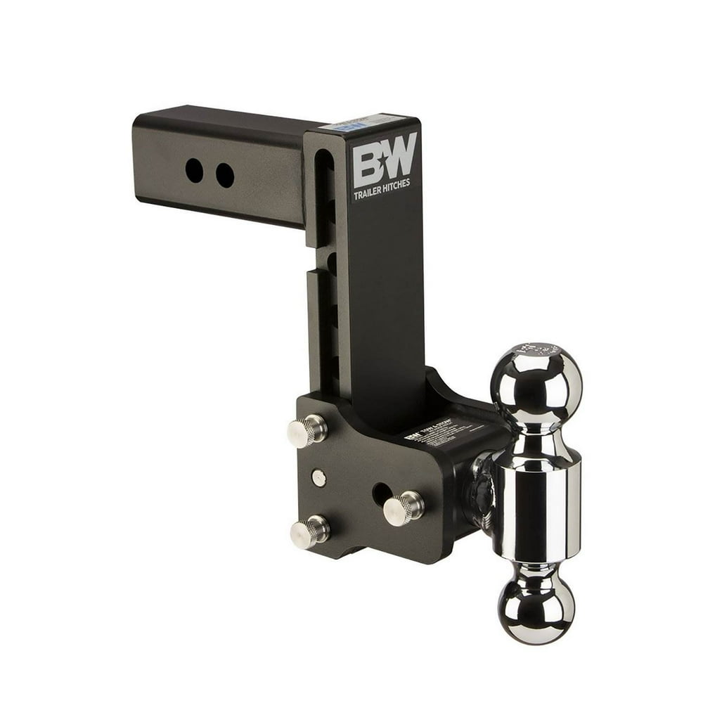 B&W TS20040B Tow and Stow 2.5 Inch Shank Double Ball Hitch Mount w/ 7 ...