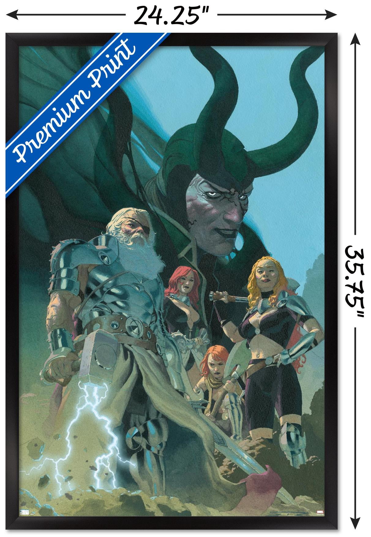 Marvel Comics - Loki - King Thor #1 Wall Poster, 22.375" x 34", Framed